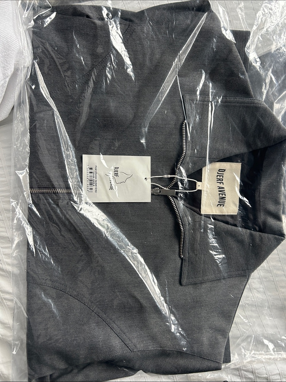 Djerf Avenue Dark Gray Zip-Up Jacket